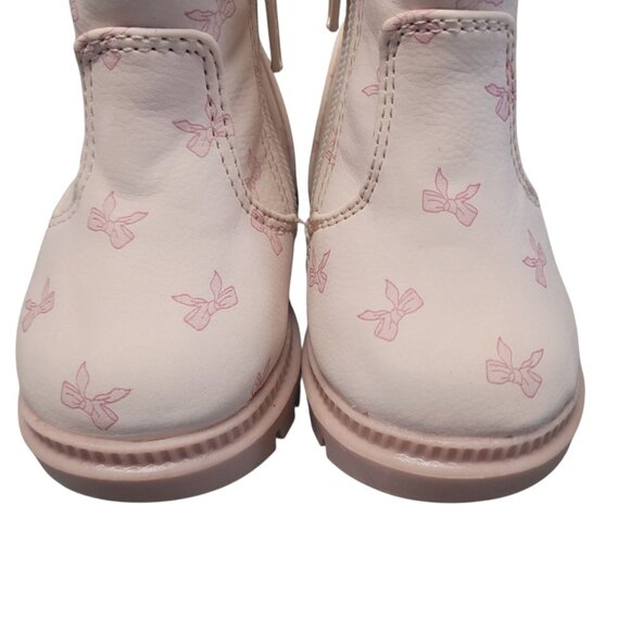 Pink Infant Size 2 Girls’ Bow Chelsea Boots - CLEAN. Excellent Condition - Picture 7 of 13